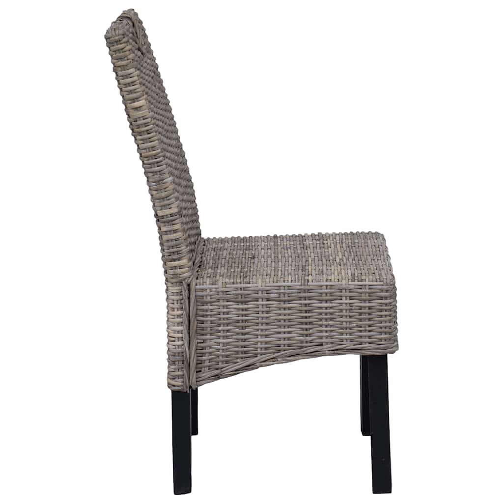 Eetkamerstoelen 4 st kubu rattan mangohout is nu te koop bij PeponiXL, paradijselijk wonen!