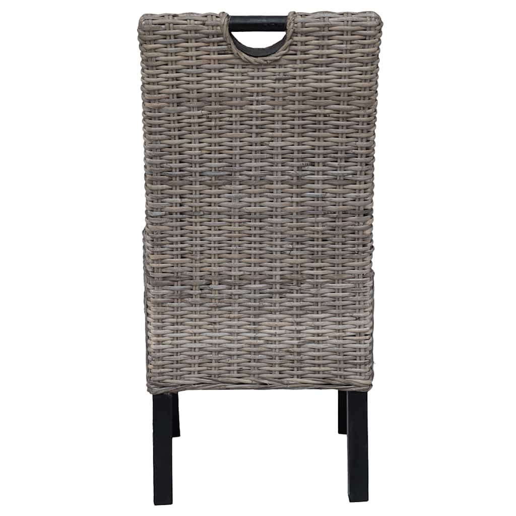 Eetkamerstoelen 4 st kubu rattan mangohout is nu te koop bij PeponiXL, paradijselijk wonen!