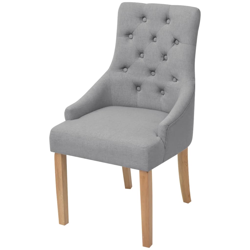 Eetkamerstoelen 4 st stof lichtgrijs is nu te koop bij PeponiXL, paradijselijk wonen!