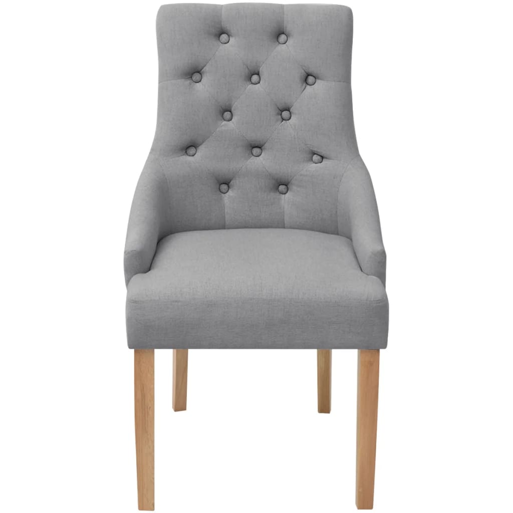 Eetkamerstoelen 4 st stof lichtgrijs is nu te koop bij PeponiXL, paradijselijk wonen!