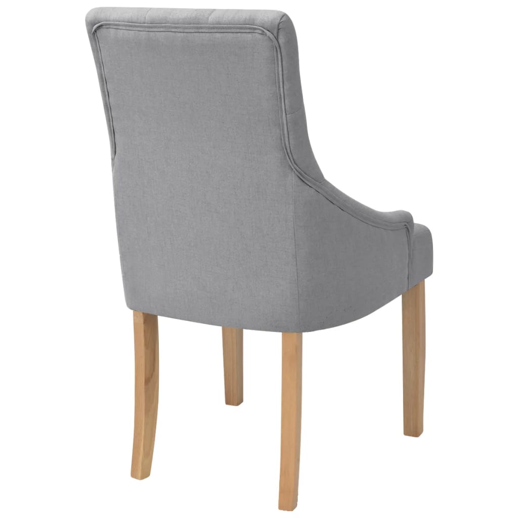 Eetkamerstoelen 4 st stof lichtgrijs is nu te koop bij PeponiXL, paradijselijk wonen!