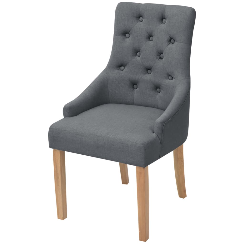 Eetkamerstoelen 6 st stof donkergrijs is nu te koop bij PeponiXL, paradijselijk wonen!