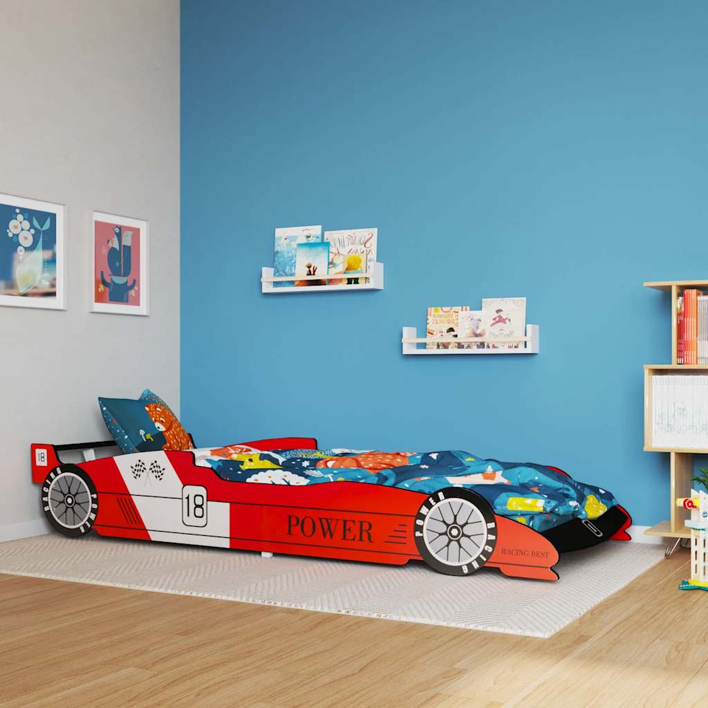 Kinderbed raceauto rood 90x200 cm is nu te koop bij PeponiXL, paradijselijk wonen!