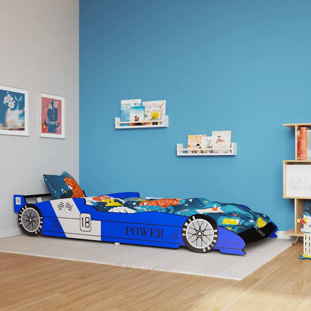 Kinderbed raceauto blauw 90x200 cm is nu te koop bij PeponiXL, paradijselijk wonen!