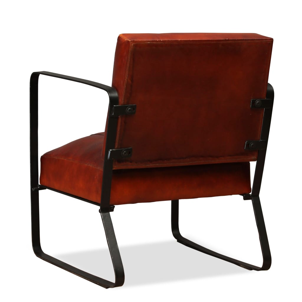 Loungestoel echt leer bruin is nu te koop bij PeponiXL, paradijselijk wonen!