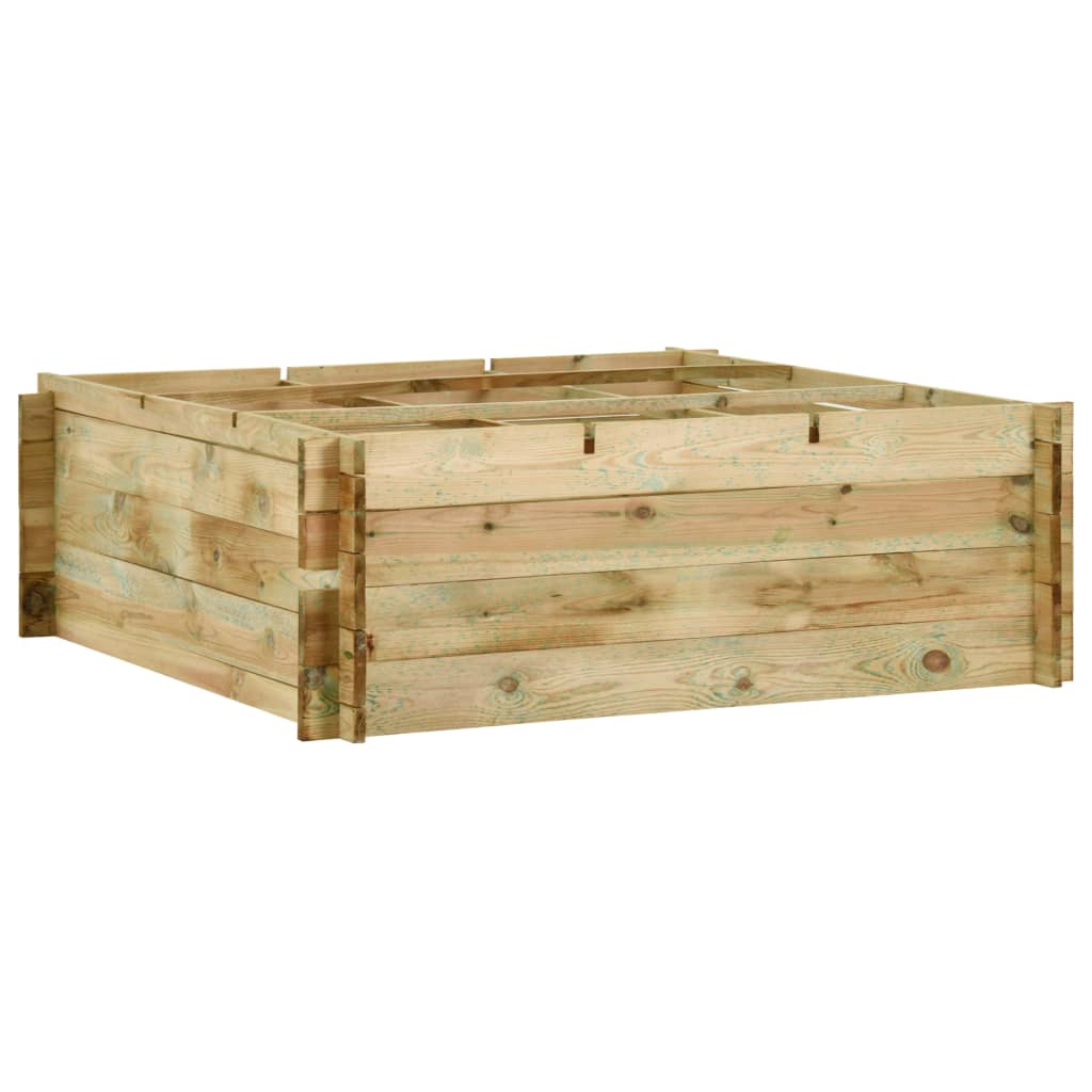 Plantenbak 120x120x40 cm geïmpregneerd grenenhout is nu te koop bij PeponiXL, paradijselijk wonen!