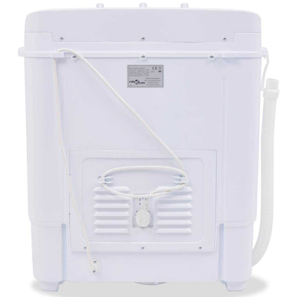 Mini wasmachine met dubbele trommel 5,6 kg is nu te koop bij PeponiXL, paradijselijk wonen!