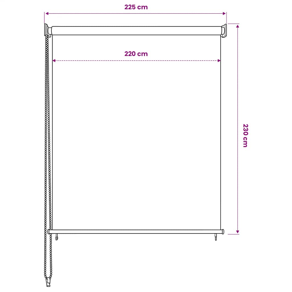 Rolgordijn voor buiten 225(B)x230(H) cm beige is nu te koop bij PeponiXL, paradijselijk wonen!