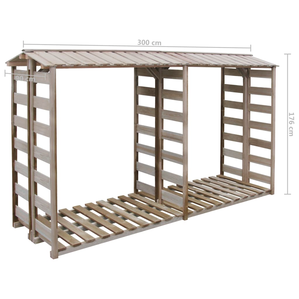 Haardhoutopslag 300x90x176 cm geïmpregneerd grenenhout is nu te koop bij PeponiXL, paradijselijk wonen!