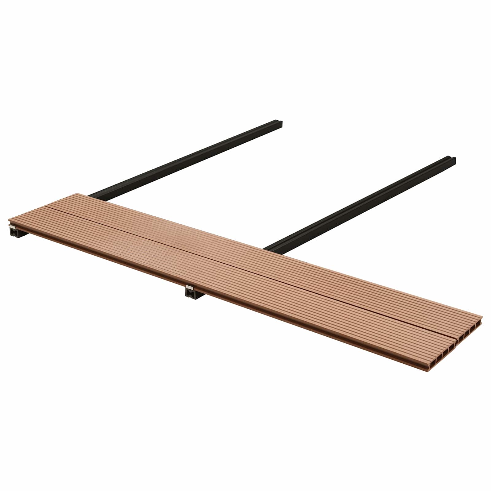 Terrasplank 4 pcs Bruin WPC is nu te koop bij PeponiXL, paradijselijk wonen!