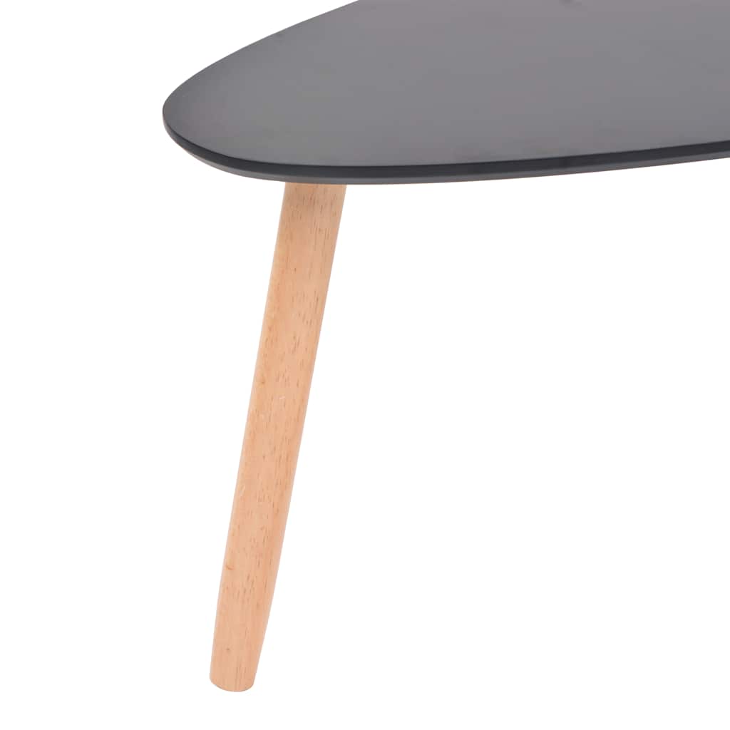 2-delige Salontafelset massief grenenhout zwart is nu te koop bij PeponiXL, paradijselijk wonen!