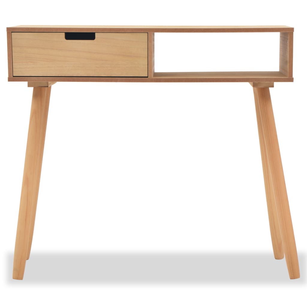 Wandtafel 80x30x72 cm massief grenenhout bruin is nu te koop bij PeponiXL, paradijselijk wonen!