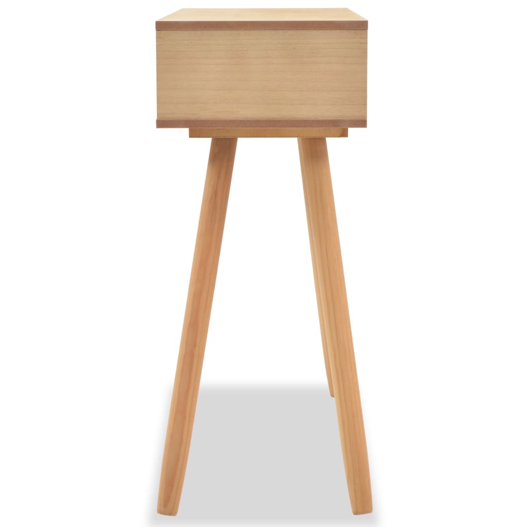 Wandtafel 80x30x72 cm massief grenenhout bruin is nu te koop bij PeponiXL, paradijselijk wonen!