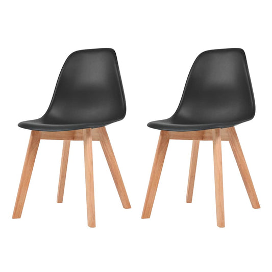 Eetkamerstoelen 2 st kunststof zwart is nu te koop bij PeponiXL, paradijselijk wonen!