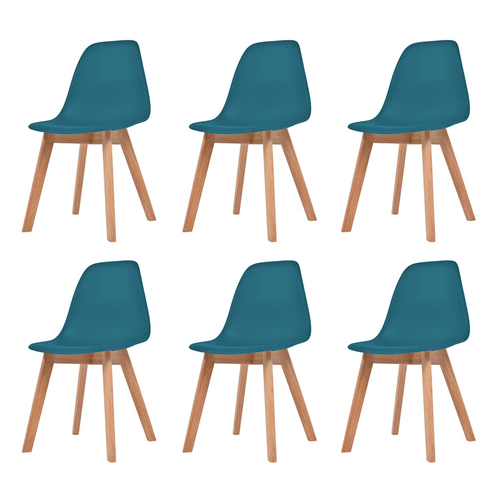 Eetkamerstoelen 6 st kunststof turquoise is nu te koop bij PeponiXL, paradijselijk wonen!