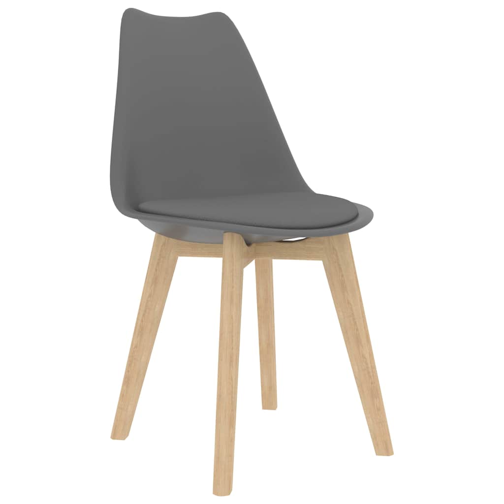 Eetkamerstoelen 2 st kunststof grijs is nu te koop bij PeponiXL, paradijselijk wonen!