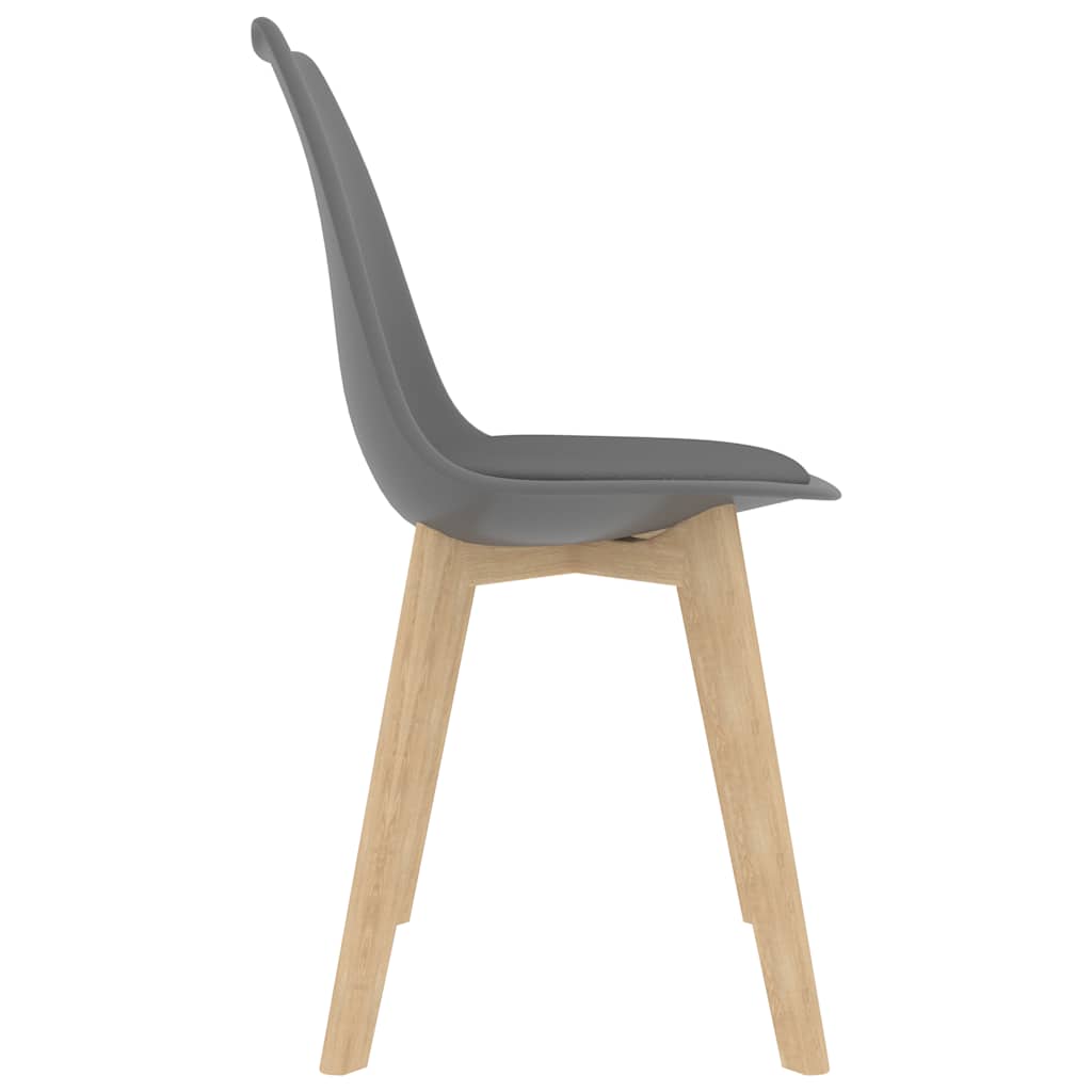 Eetkamerstoelen 2 st kunststof grijs is nu te koop bij PeponiXL, paradijselijk wonen!