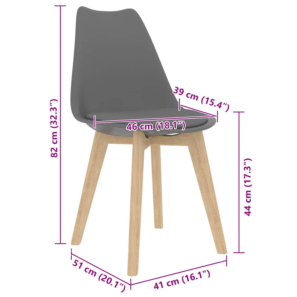 Eetkamerstoelen 2 st kunststof grijs is nu te koop bij PeponiXL, paradijselijk wonen!