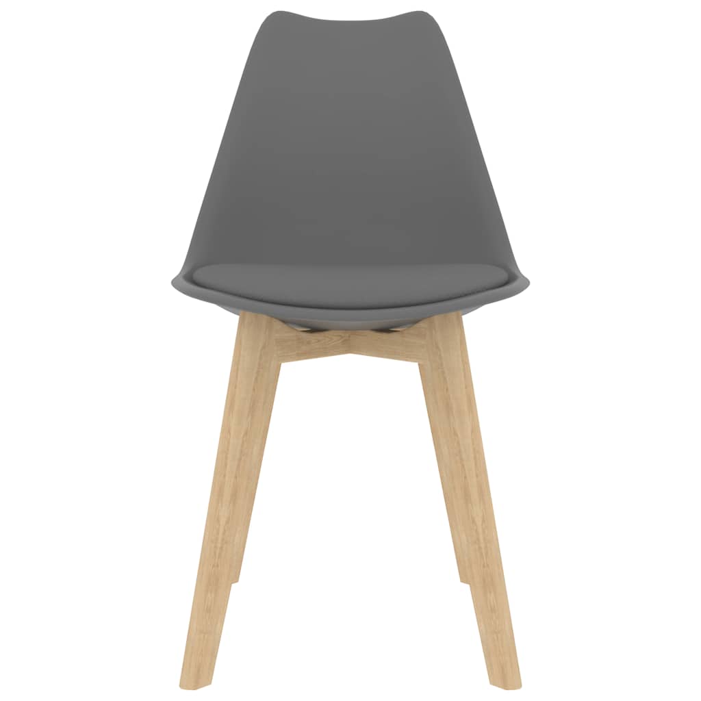 Eetkamerstoelen 4 st kunststof grijs is nu te koop bij PeponiXL, paradijselijk wonen!