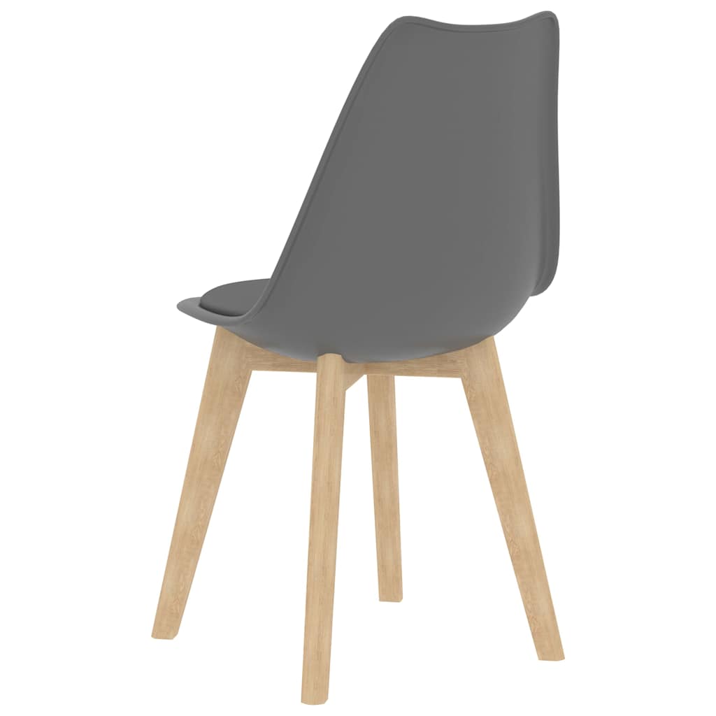 Eetkamerstoelen 4 st kunststof grijs is nu te koop bij PeponiXL, paradijselijk wonen!
