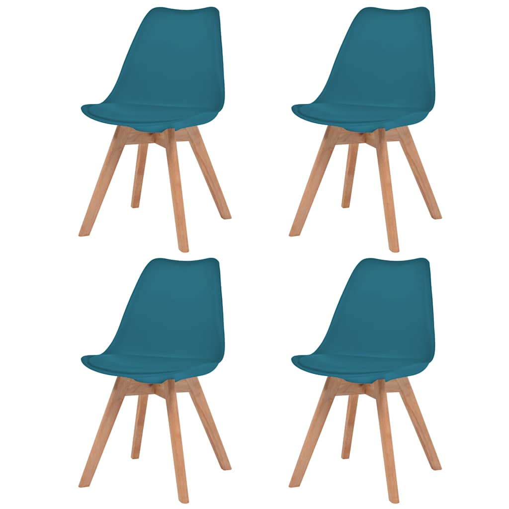 Eetkamerstoelen 4 st kunststof turquoise is nu te koop bij PeponiXL, paradijselijk wonen!