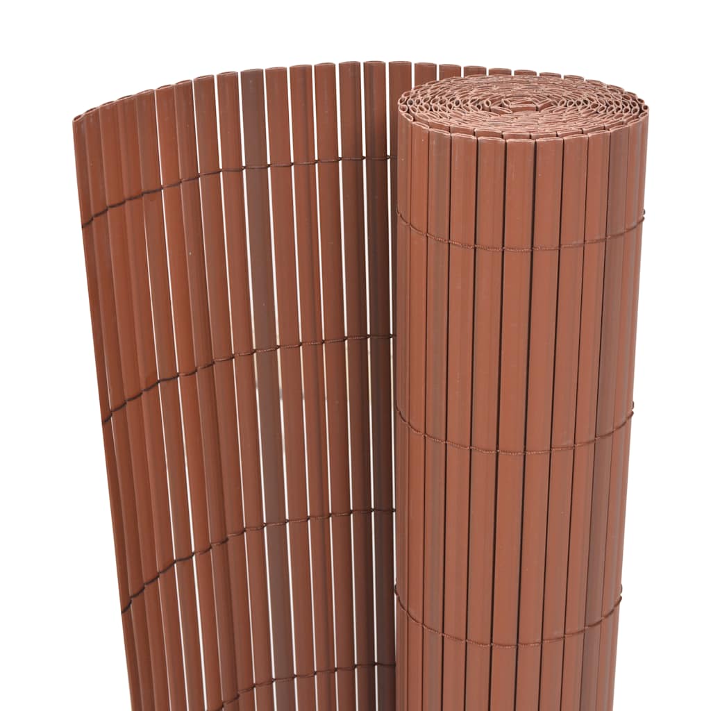 Tuinafscheiding dubbelzijdig 90x300 cm PVC bruin is nu te koop bij PeponiXL, paradijselijk wonen!
