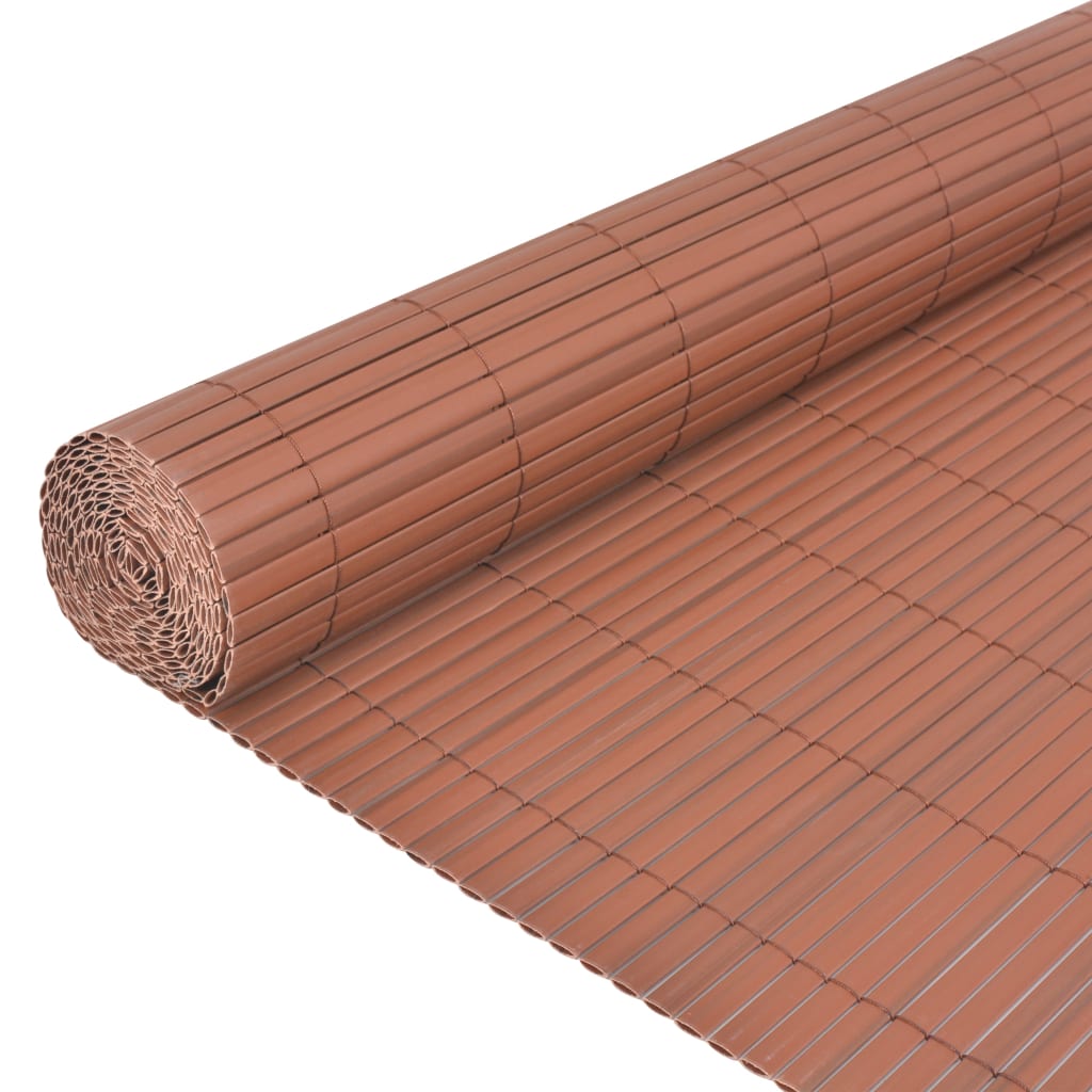 Tuinafscheiding dubbelzijdig 90x300 cm PVC bruin is nu te koop bij PeponiXL, paradijselijk wonen!