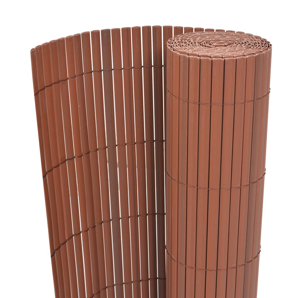 Tuinafscheiding dubbelzijdig 90x500 cm PVC bruin is nu te koop bij PeponiXL, paradijselijk wonen!