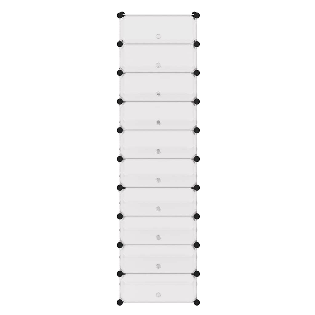 Schoenenkast met 10 ineengrijpende vakken wit is nu te koop bij PeponiXL, paradijselijk wonen!