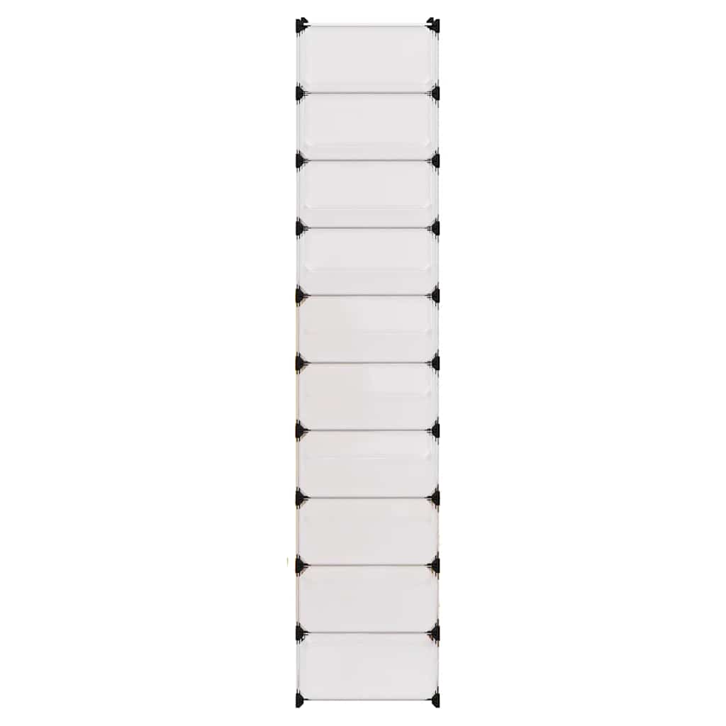 Schoenenkast met 10 ineengrijpende vakken wit is nu te koop bij PeponiXL, paradijselijk wonen!