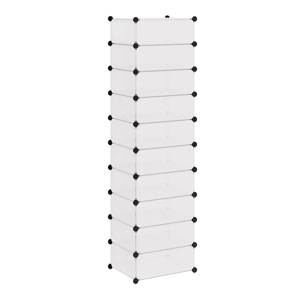 Schoenenkast met 10 ineengrijpende vakken wit is nu te koop bij PeponiXL, paradijselijk wonen!