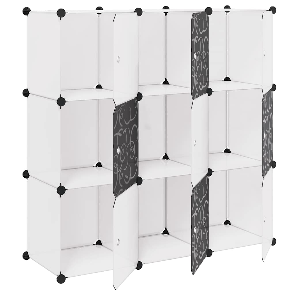 Opbergmeubel met 9 vakken zwart en wit is nu te koop bij PeponiXL, paradijselijk wonen!