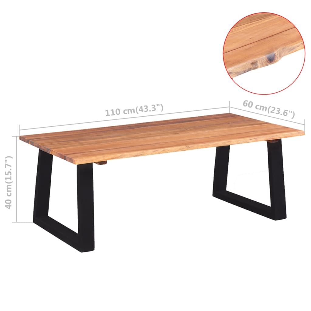 Salontafel massief acaciahout 110x60x40 cm is nu te koop bij PeponiXL, paradijselijk wonen!