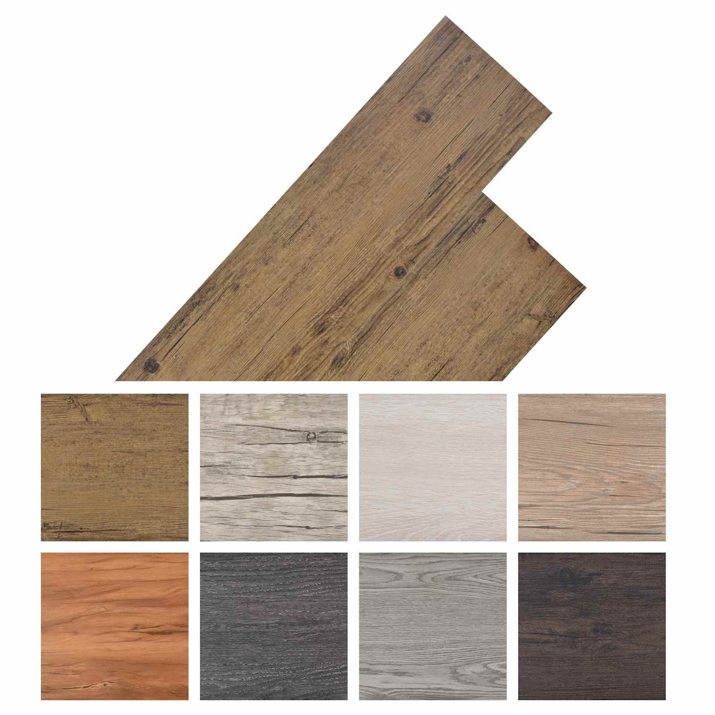 Vloerplanken 18 pcs Walnoot Bruin 5,26 m² PVC is nu te koop bij PeponiXL, paradijselijk wonen!
