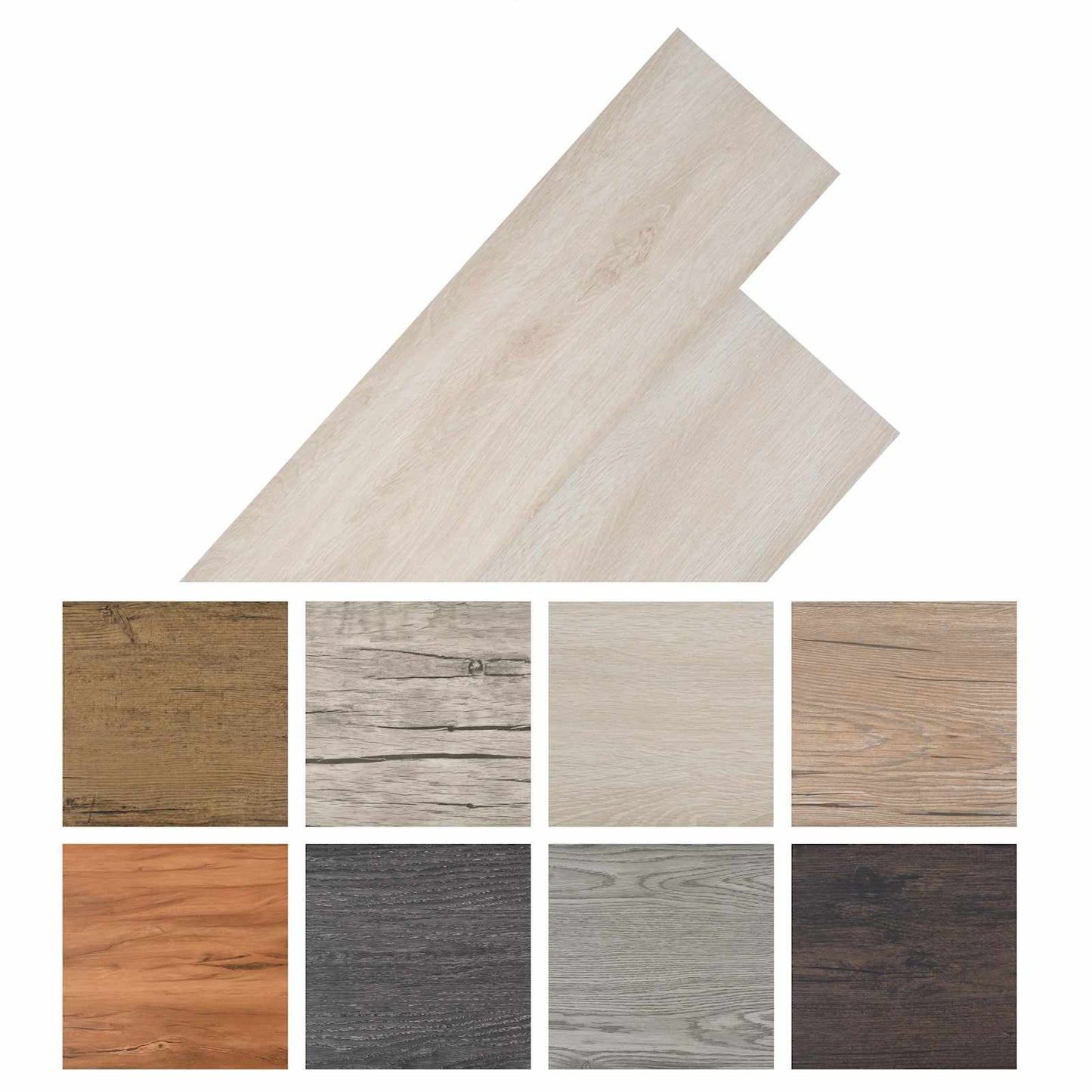 Vloerplanken 18 pcs Wit 5,26 m² PVC is nu te koop bij PeponiXL, paradijselijk wonen!