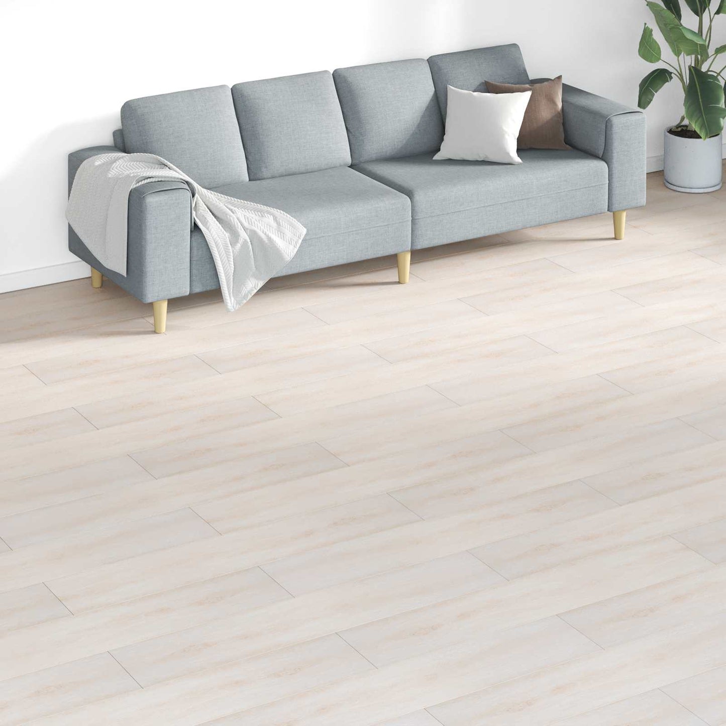 Vloerplanken 18 pcs Wit 5,26 m² PVC is nu te koop bij PeponiXL, paradijselijk wonen!
