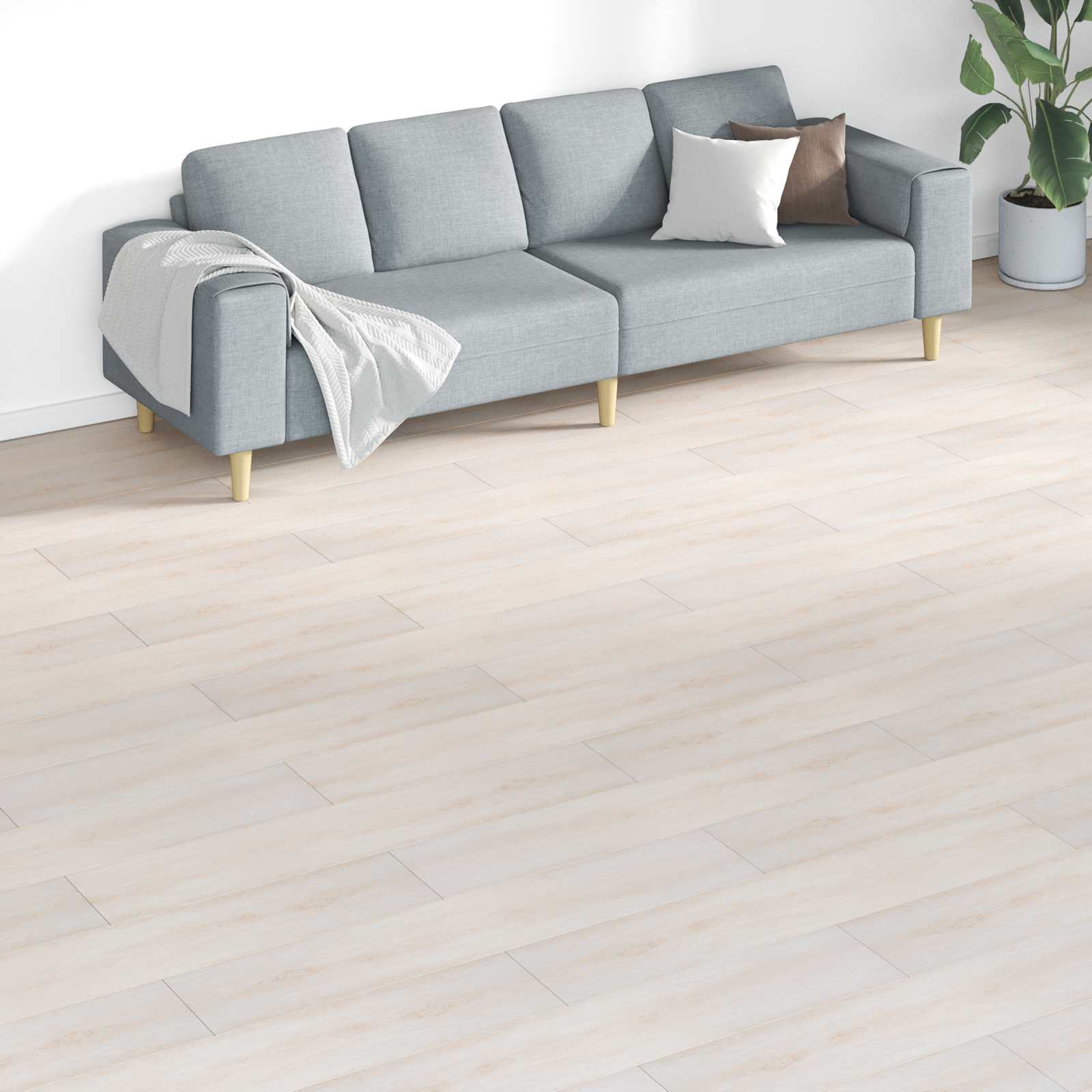 Vloerplanken 18 pcs Wit 5,26 m² PVC is nu te koop bij PeponiXL, paradijselijk wonen!