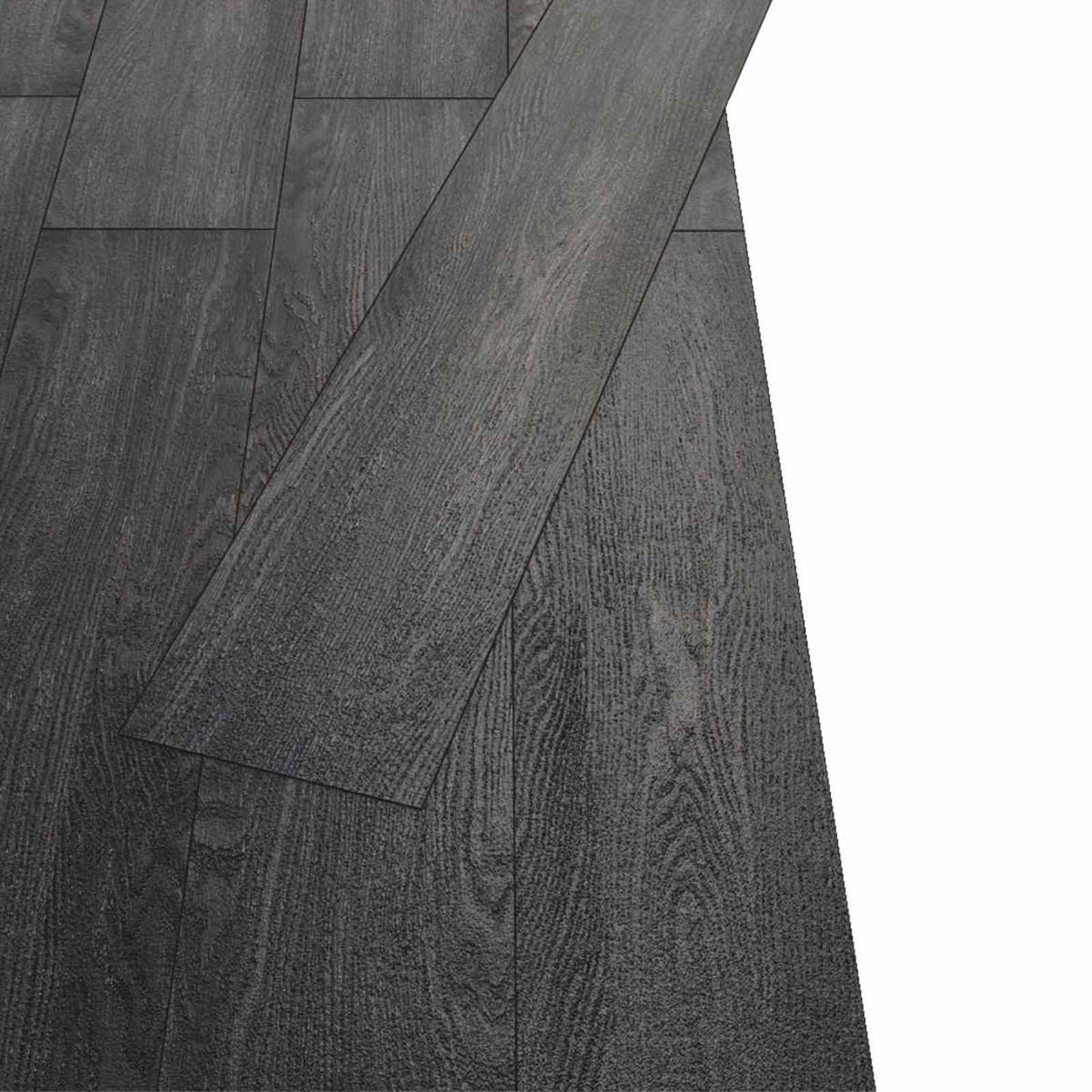 Vloerplanken 18 pcs Zwart en Wit 5,26 m² PVC is nu te koop bij PeponiXL, paradijselijk wonen!