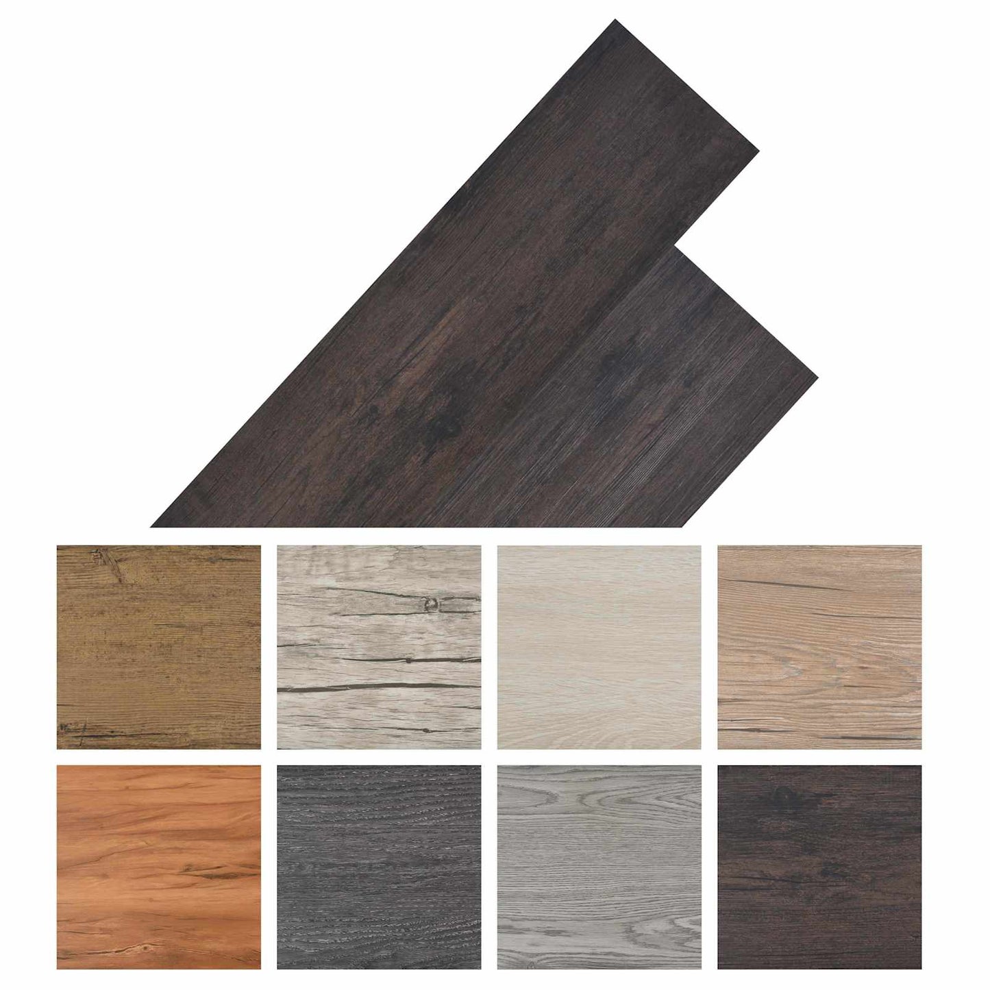 Vloerplanken 18 pcs Donkergrijs 5,26 m² PVC is nu te koop bij PeponiXL, paradijselijk wonen!