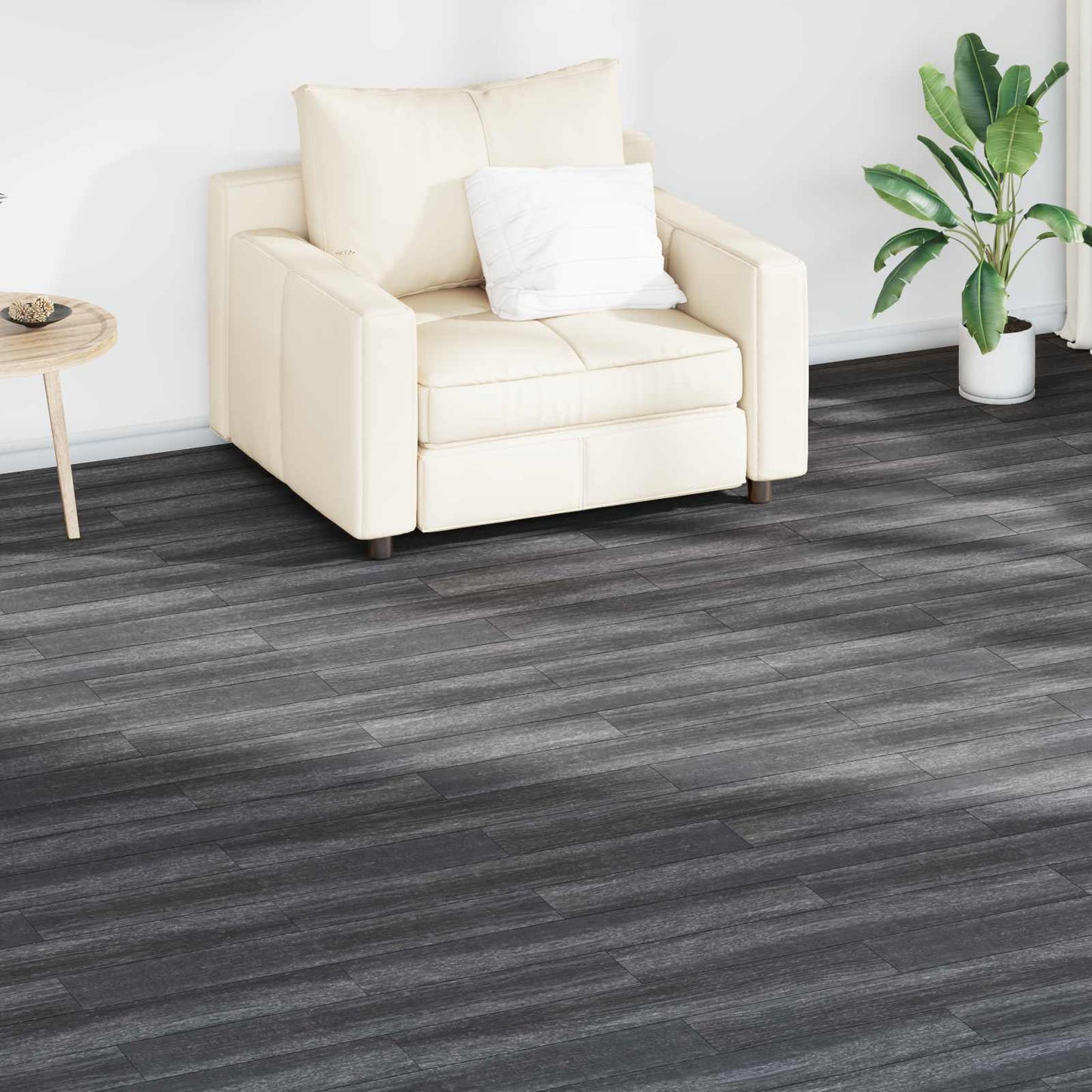 Vloerplanken 36 pcs Zwart en Wit 5,02 m² PVC is nu te koop bij PeponiXL, paradijselijk wonen!