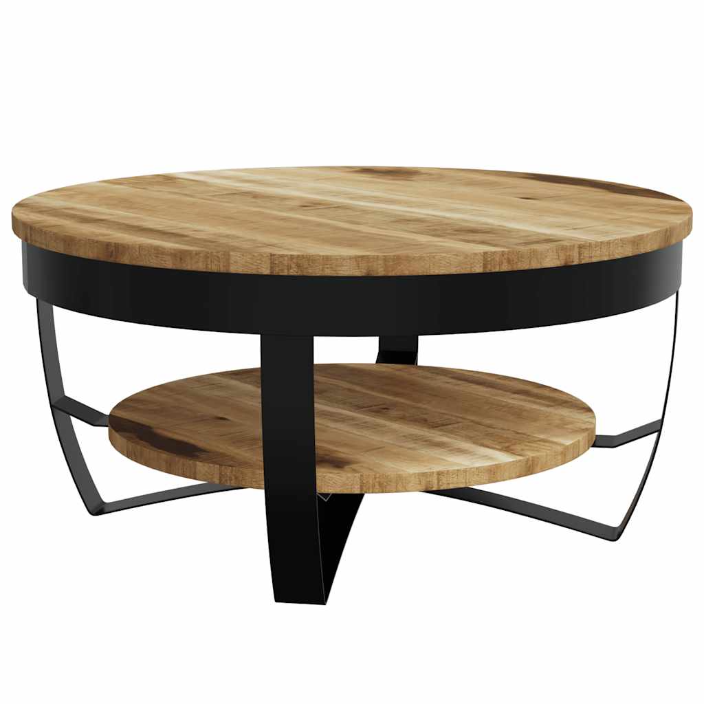 Salontafel 65x32 cm massief ruw mangohout is nu te koop bij PeponiXL, paradijselijk wonen!