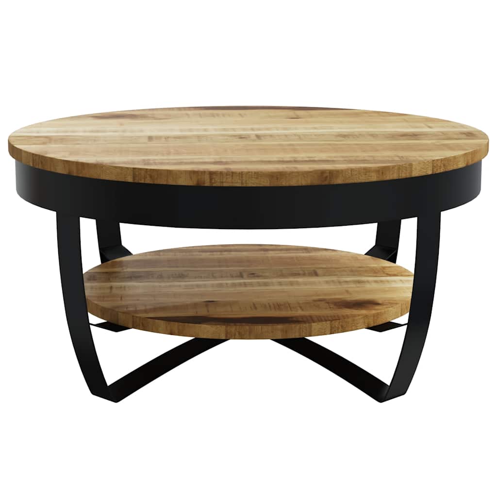 Salontafel 65x32 cm massief ruw mangohout is nu te koop bij PeponiXL, paradijselijk wonen!