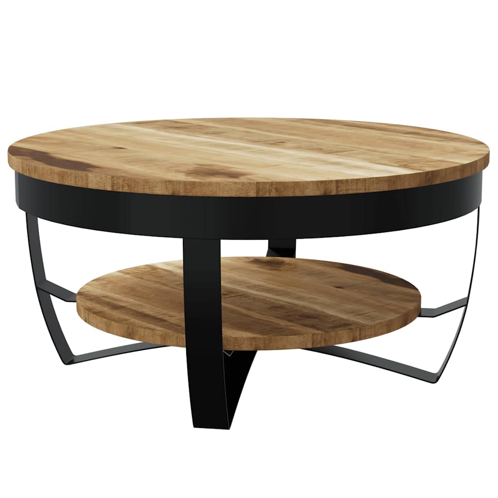 Salontafel 65x32 cm massief ruw mangohout is nu te koop bij PeponiXL, paradijselijk wonen!