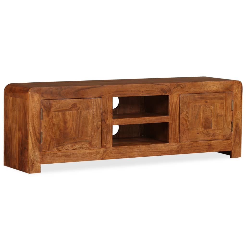Tv-meubel 120x30x40 cm massief hout met honingafwerking is nu te koop bij PeponiXL, paradijselijk wonen!