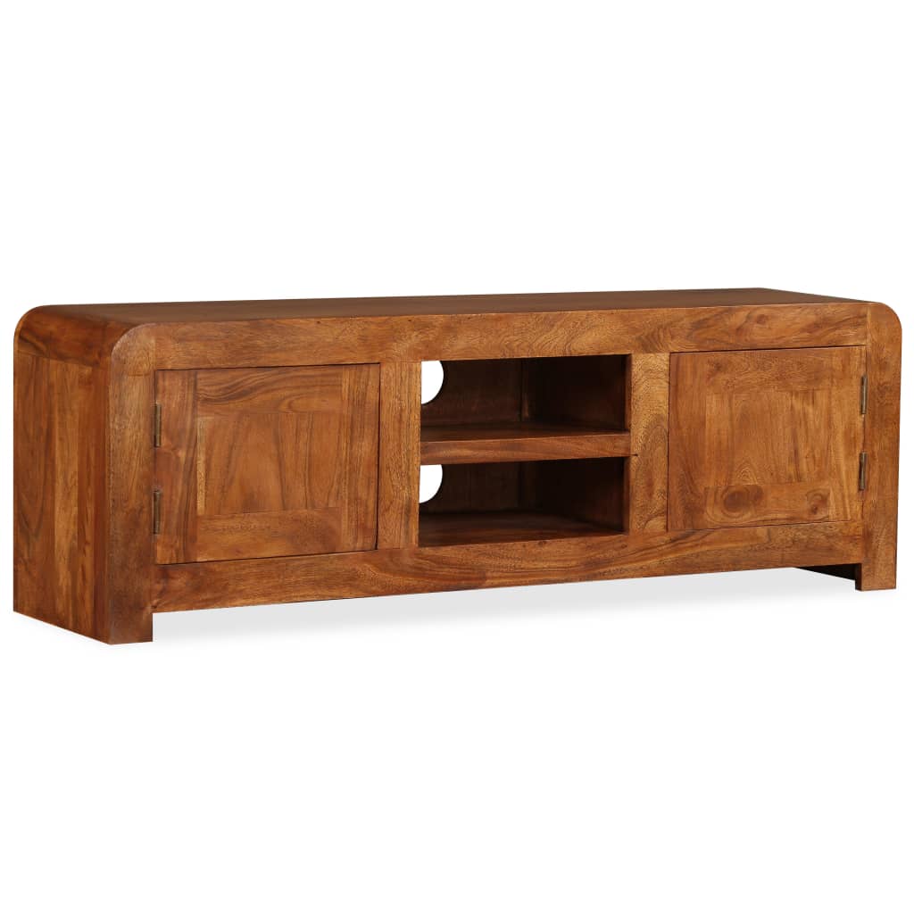 Tv-meubel 120x30x40 cm massief hout met honingafwerking is nu te koop bij PeponiXL, paradijselijk wonen!