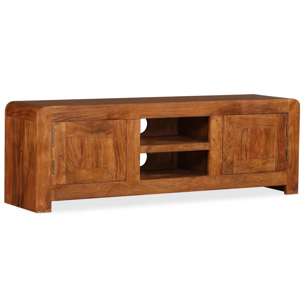 Tv-meubel 120x30x40 cm massief hout met honingafwerking is nu te koop bij PeponiXL, paradijselijk wonen!