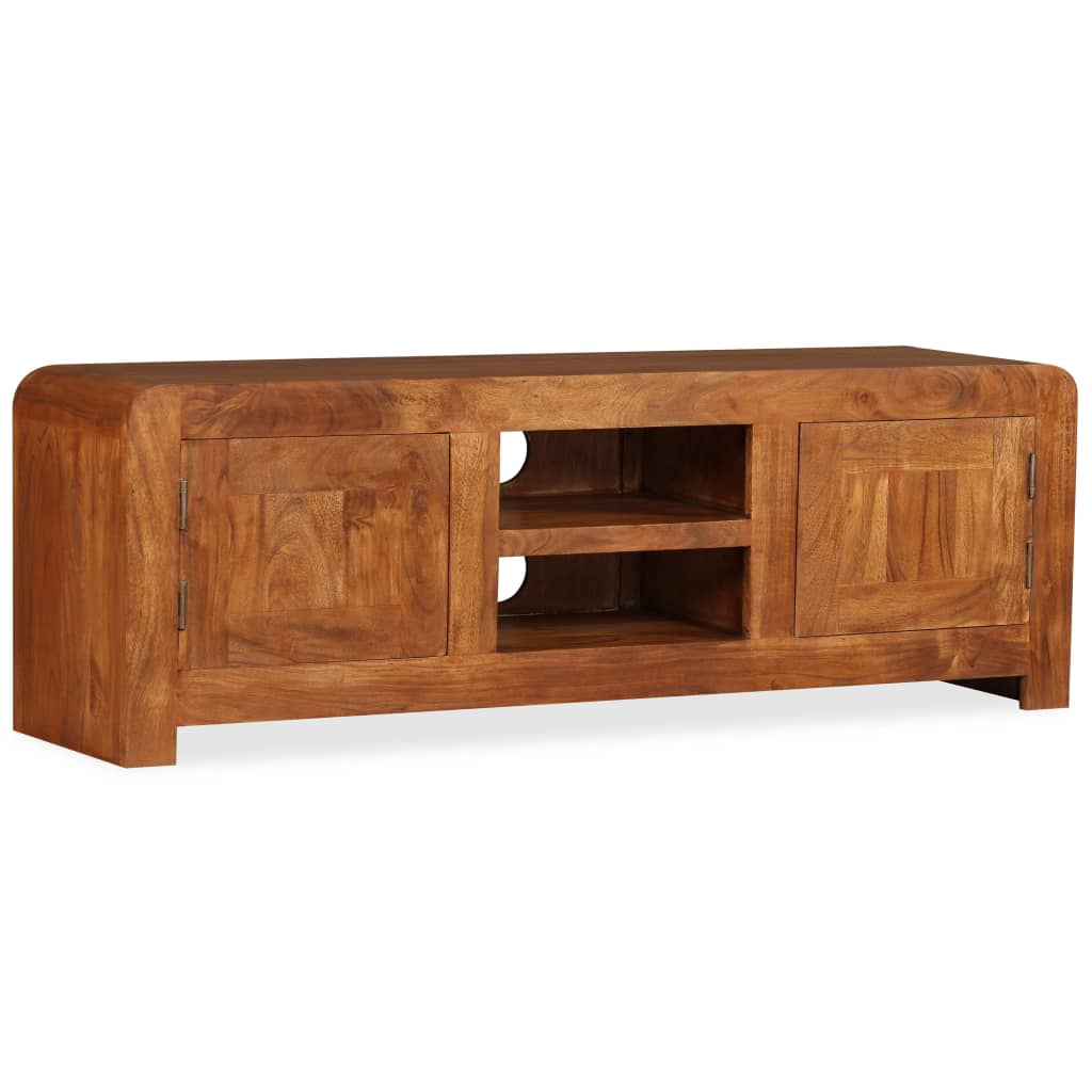 Tv-meubel 120x30x40 cm massief hout met honingafwerking is nu te koop bij PeponiXL, paradijselijk wonen!