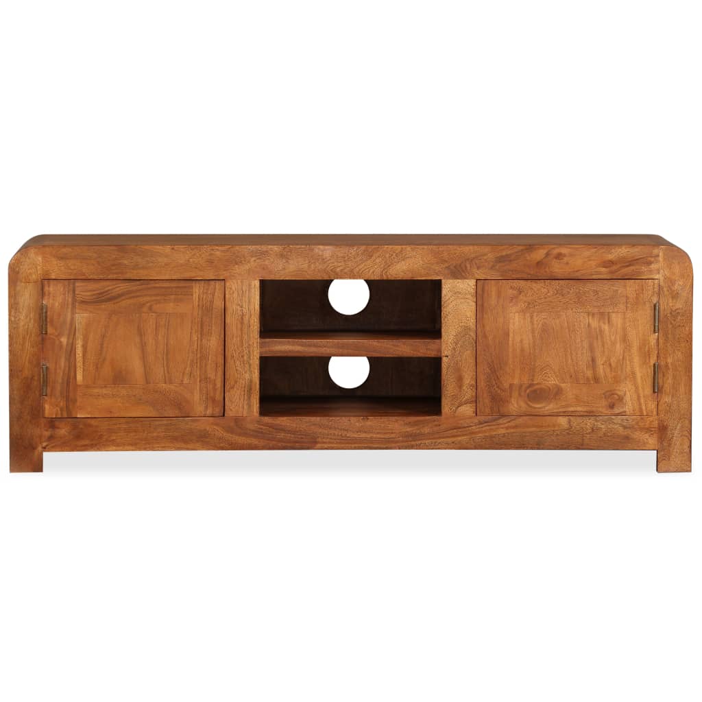 Tv-meubel 120x30x40 cm massief hout met honingafwerking is nu te koop bij PeponiXL, paradijselijk wonen!