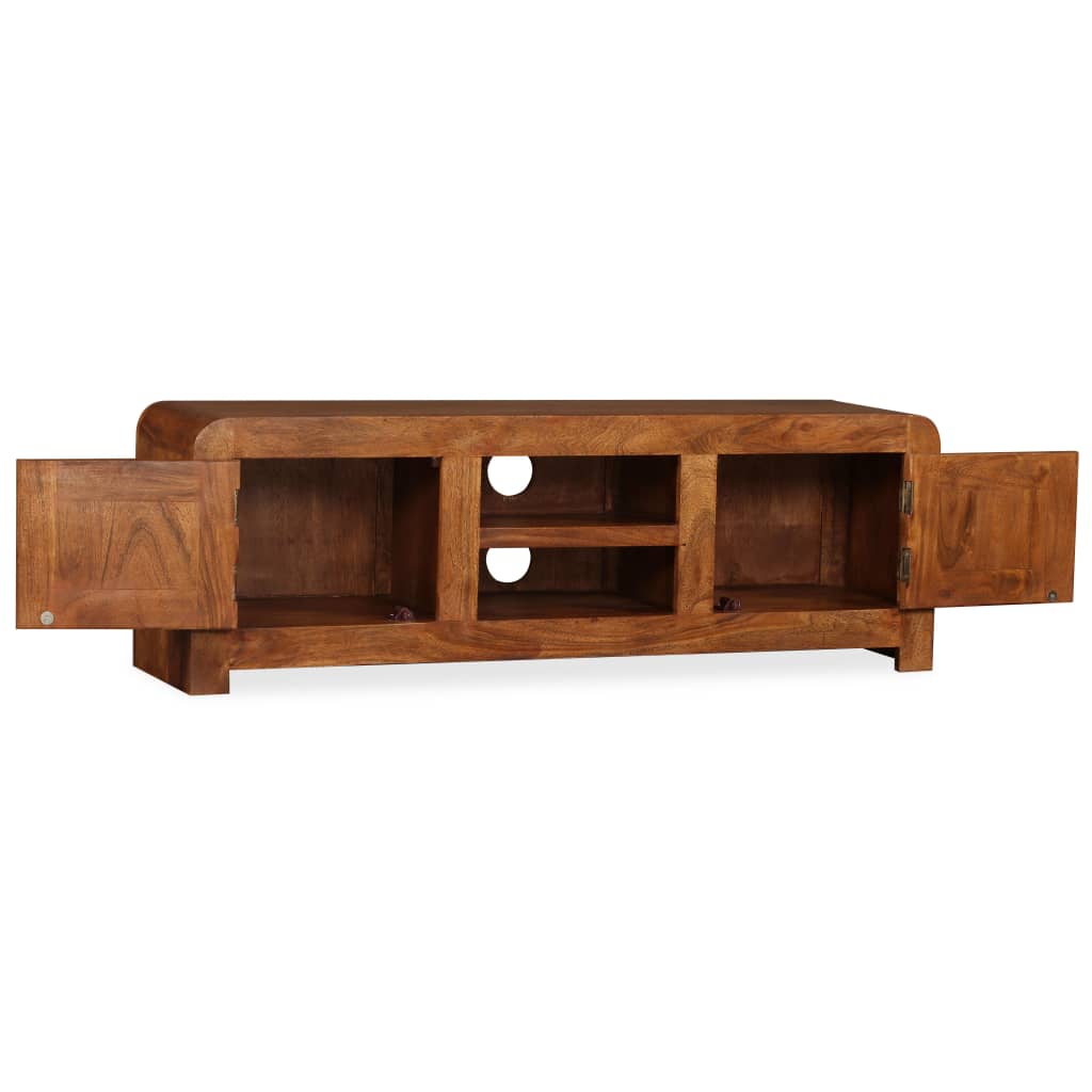 Tv-meubel 120x30x40 cm massief hout met honingafwerking is nu te koop bij PeponiXL, paradijselijk wonen!