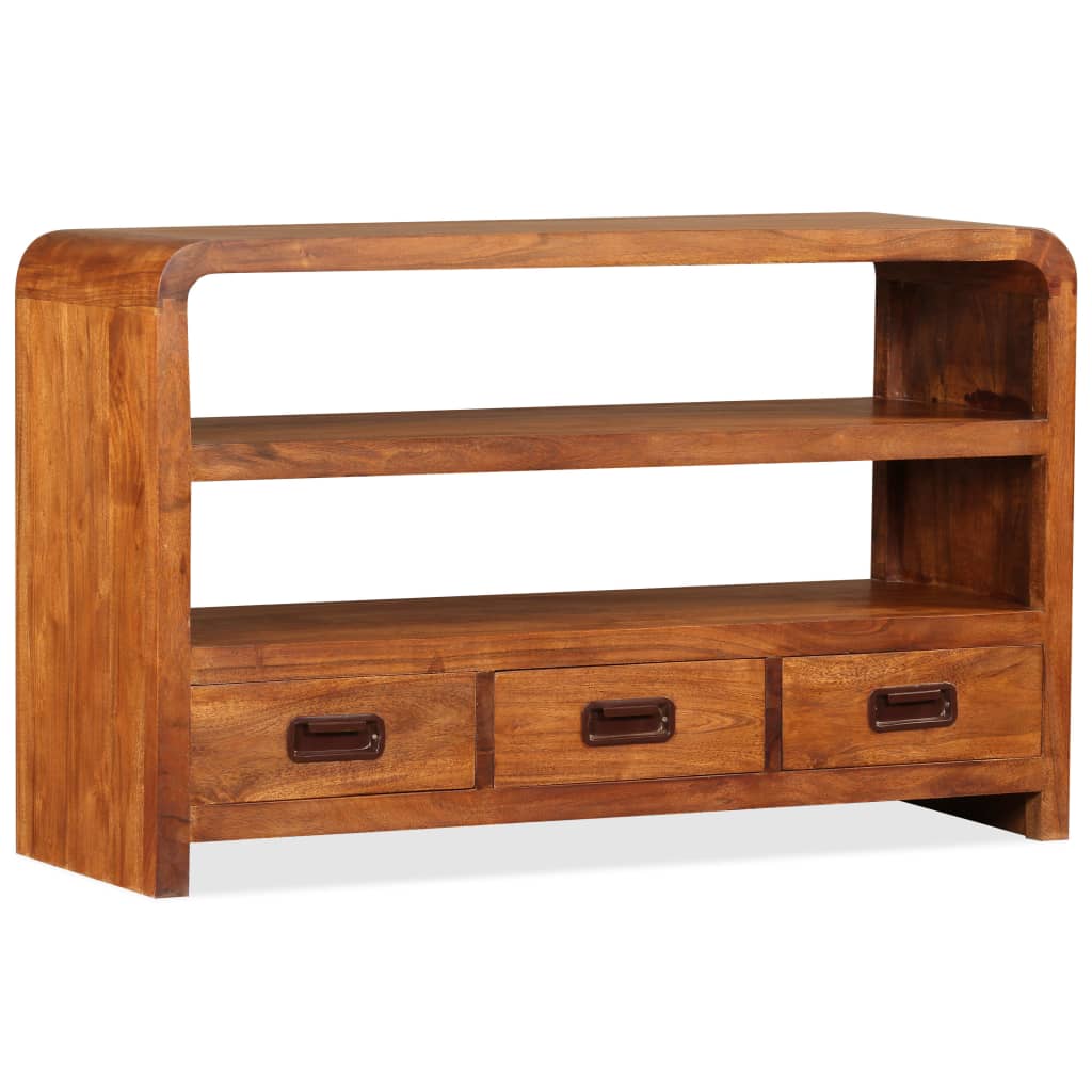 Tv-meubel 90x30x55 cm massief acaciahout is nu te koop bij PeponiXL, paradijselijk wonen!